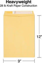 9x12 Brown Kraft EasyClose Catalog Envelopes, 100/Carton
