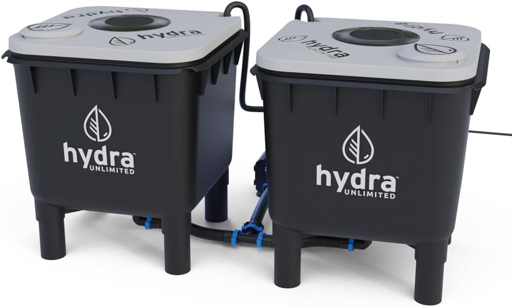 Hydramax Home Deep Water Culture Hydroponic System with Pump and air circulators for Indoor Growing of Vegetables