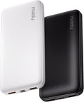 2-Pack Portable Charger, Slim 10000mAh Power Bank Travel Battery Pack 3 Outputs 2 Inputs Compatible with iPhone