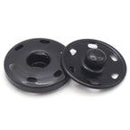 55 Sets Sew-on Snap Buttons Metal Snap Fastener, Black