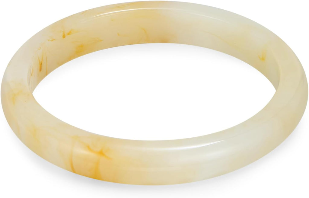 Colorful Resin Acrylic Bangle Bracelets for Women Geometric Chunky Mottled Acetate Resin Bangles Wide Acrylic Plastic