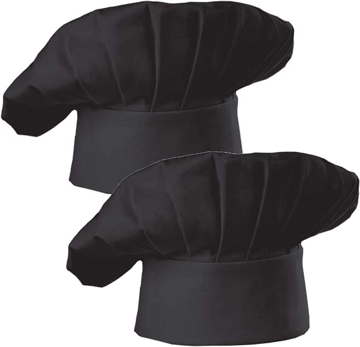 Chef Hat Set of 2 Pack Adult Adjustable Elastic Baker Kitchen Cooking Chef Cap