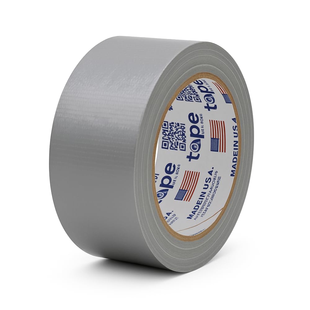 WOD HTCF Duct Tape Black 2 Inch x 60 Feet - Heavy Duty Waterproof No Residue Strong Adhesive - Easy Tear by Hand