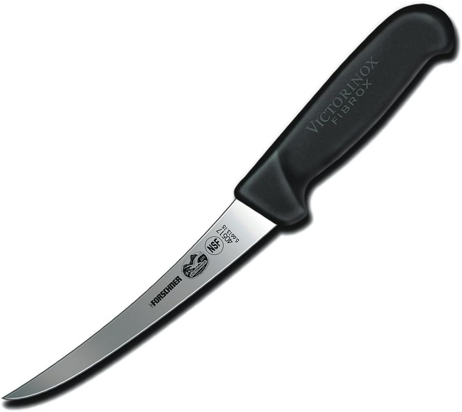 Fibrox 6-In Curved Boning & Fillet Knife, Flexible Steel Blade