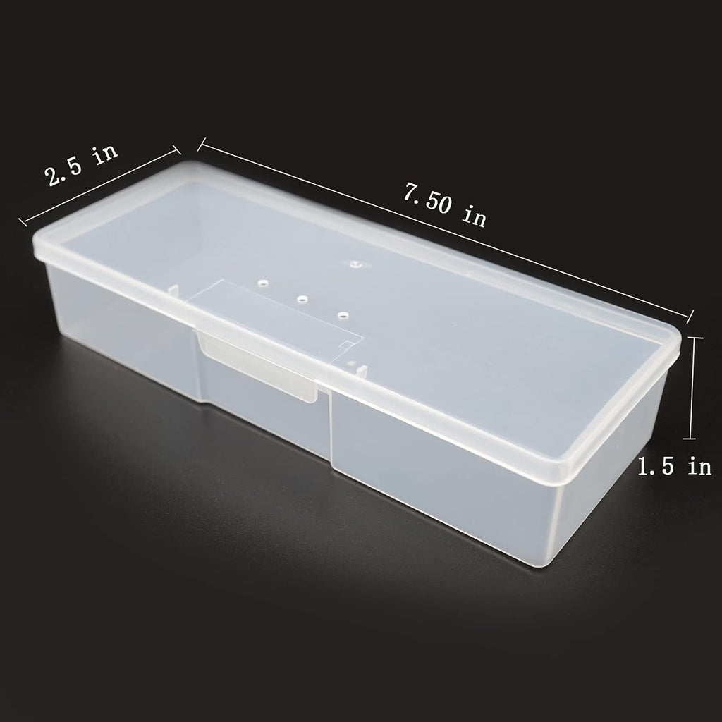 Clear Manicure Tool Box, Personal Nail Tool Storage Box (6pcs)