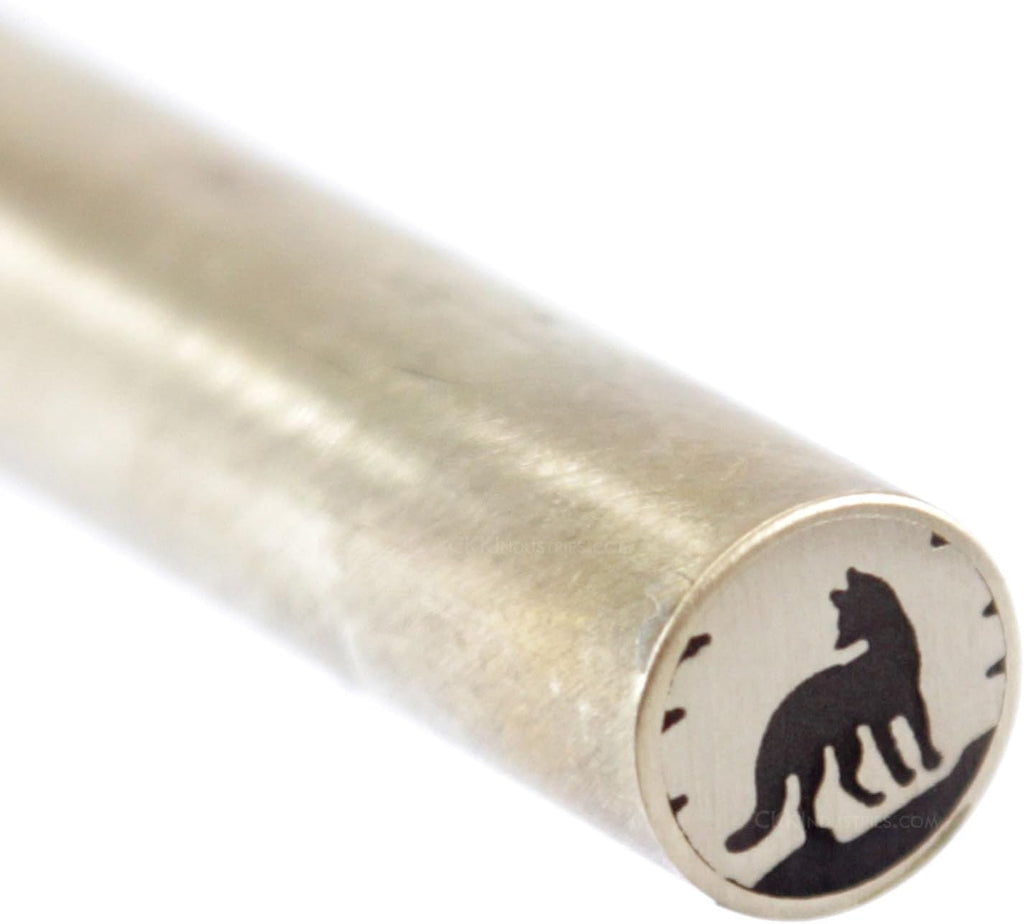 Mosaic Pin - (0.250 (1/4) Inch Diameter) - (Fox) - (MP-1028BB-250) - (Brass Outer)(Brass Inner) - Decorative Knife