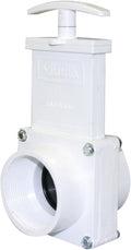 Valterra 6207 PVC Gate Valve, White, 2" FPT