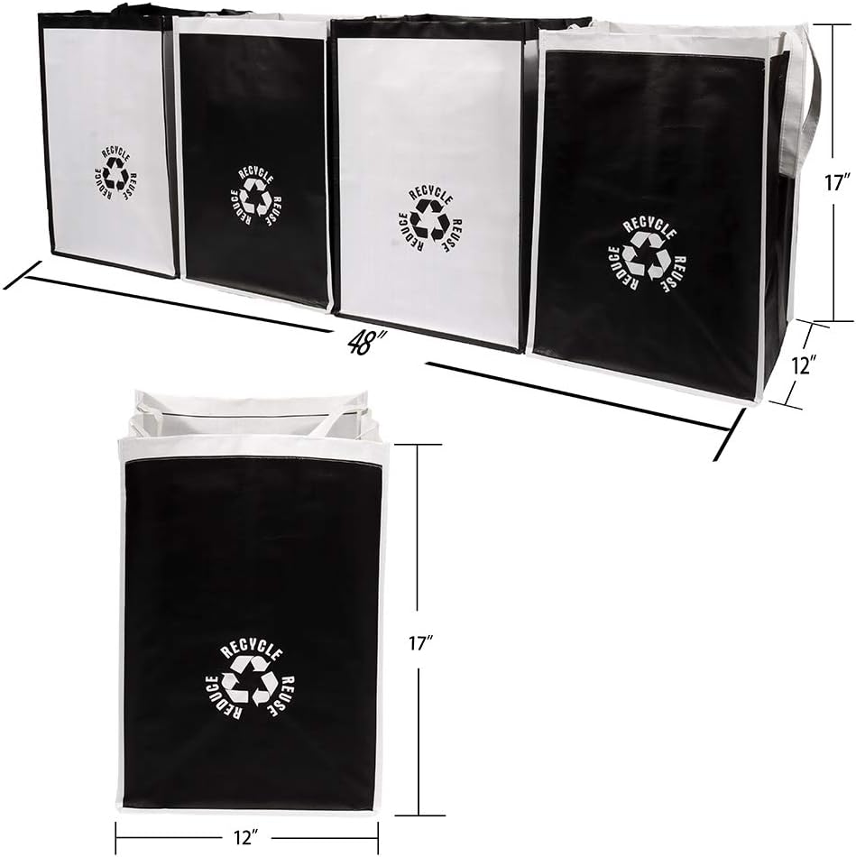 Recycle Waste Bin for Kitchen Home Trash Sorting Bins Bag Base Plate Organizer Waterproof Baskets Container