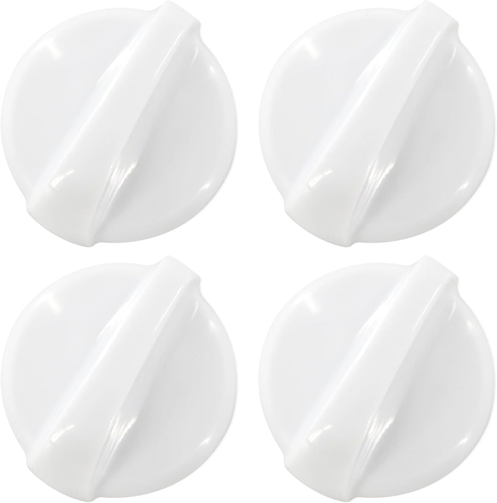 4 Pack WB03T10282 Stove Knob White Gas Oven Range Control Assembly
