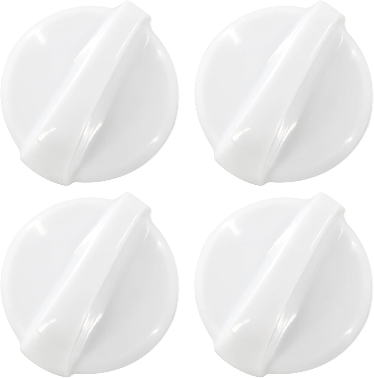 4 Pack WB03T10282 Stove Knob White Gas Oven Range Control Assembly
