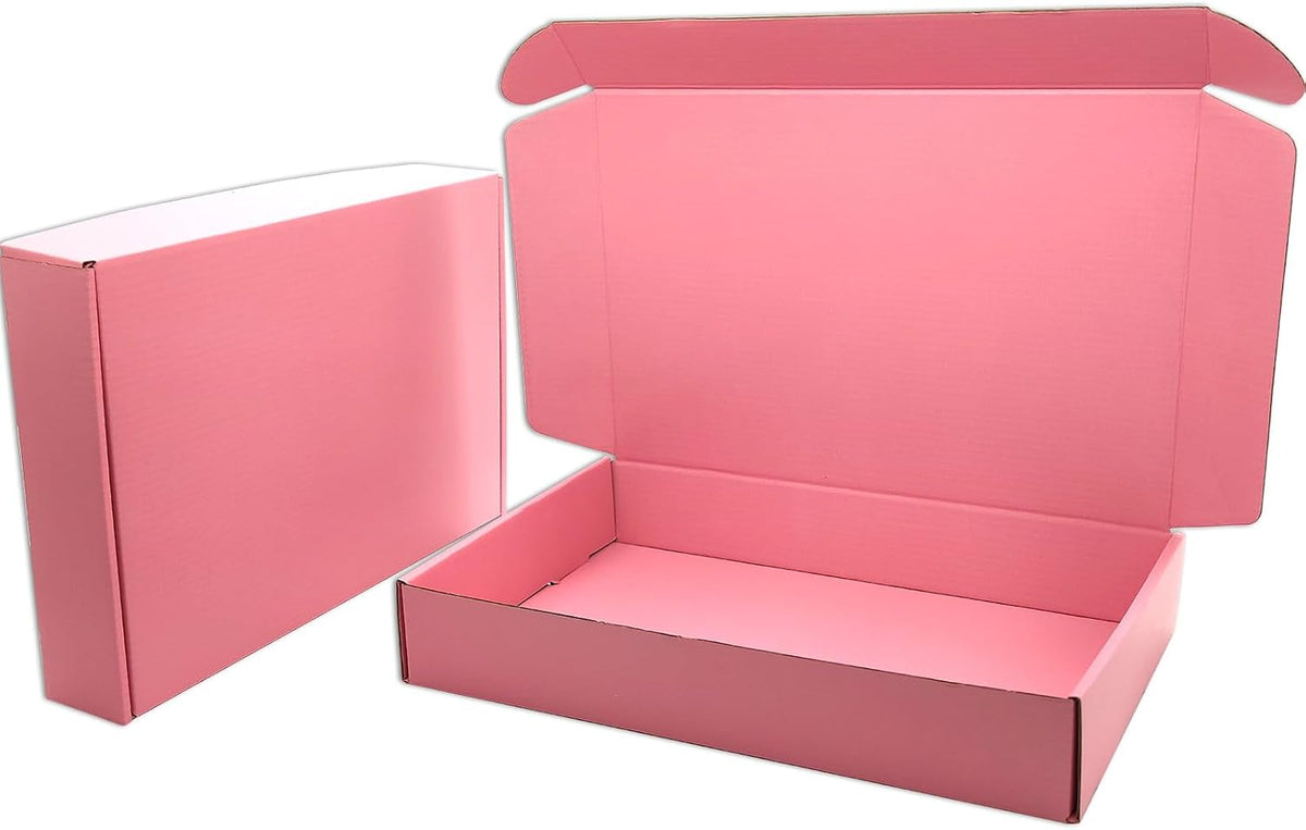 11x8x2 Shipping Boxes Pink Mailer Corrugated Cardboard Box Set of 25