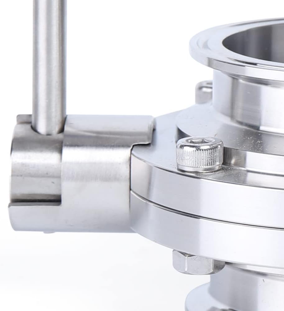 3" Butterfly Valve, Sanitary Stainless Steel Tri Clamp Butterfly Valve with Pull Handle