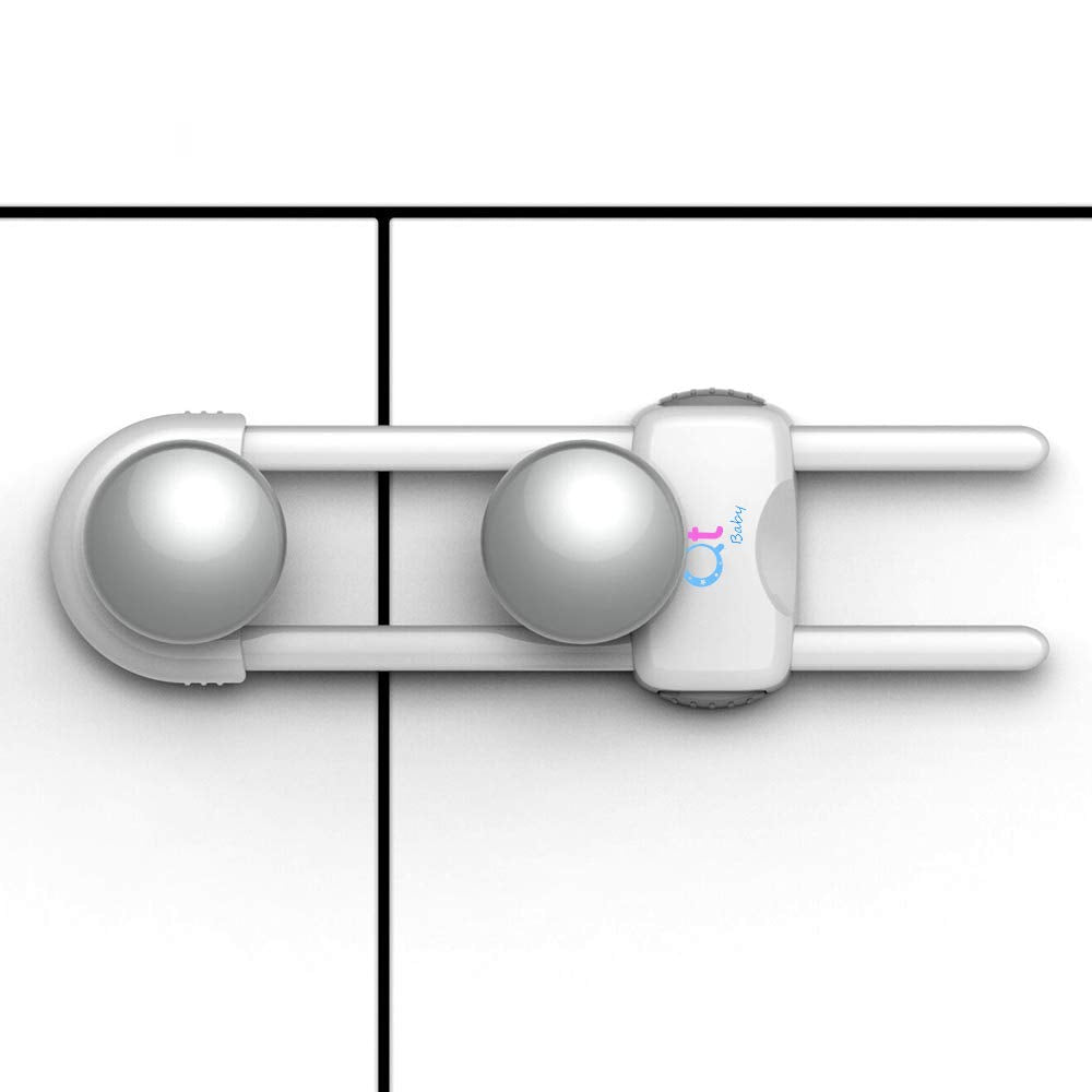 Baby Proofing Cabinet Locks Adjustable U Shaped Baby Safety Latches for Drawers, Fridge, Closet Modern Baby Proofing