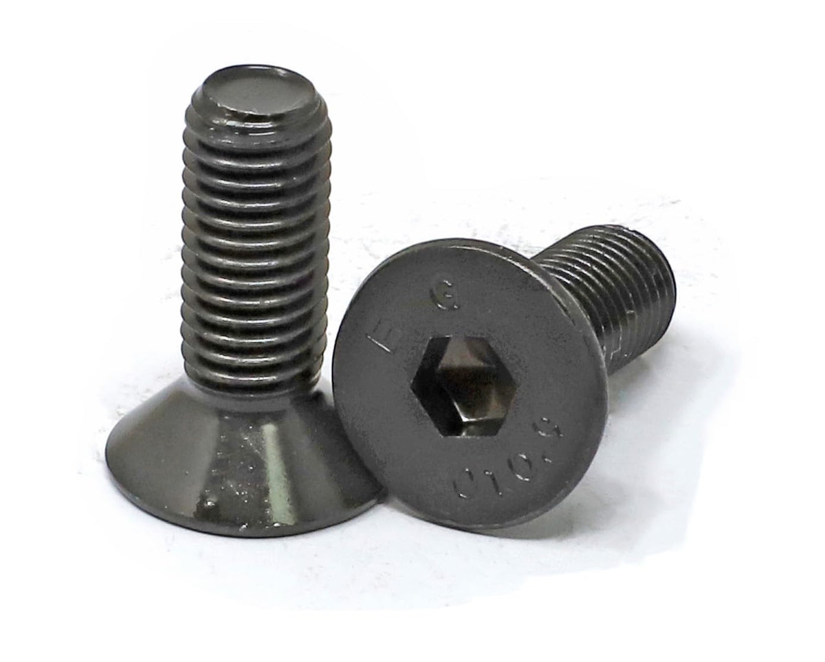 iexcell 10 Pcs M12 x 35mm Thread Pitch 1.75 mm Alloy Steel 10.9 Grade Hex Socket Flat Head Cap Screws Bolts Kit, Black Oxide Finish