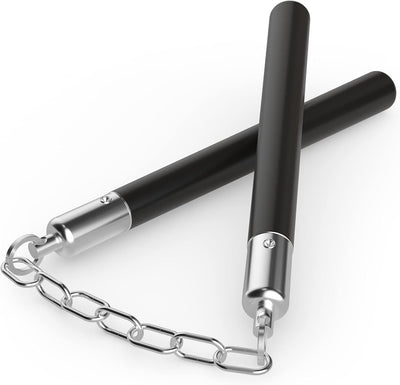 Nunchucks - Safe Solid Rubber Training Nunchucks/Nunchakus with Steel Chain, Suitable for Adults, Professionals to
