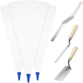 6-Pack Heavy Duty Tile Grout Bag Set, Tear Resistant,Blue | 3 Grout Bags 13" x 24" with Molded Tips, 1 Margin Trowel