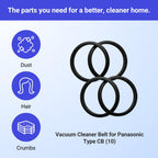 VacBagsUSA 10 Vacuum Belts Compatible with Panasonic Type CB Belts