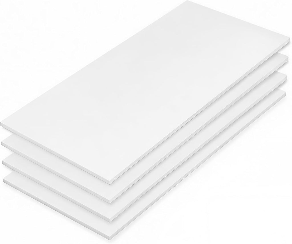 4 Pack Upholstery Foam Sheet, 1/4" x 24" x 72", White