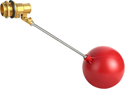 Stainless Steel Float Valve for Water Tank, Automatic Water Level Control Valve with Adjustable Rod, 1/2" & 3/4" NPT