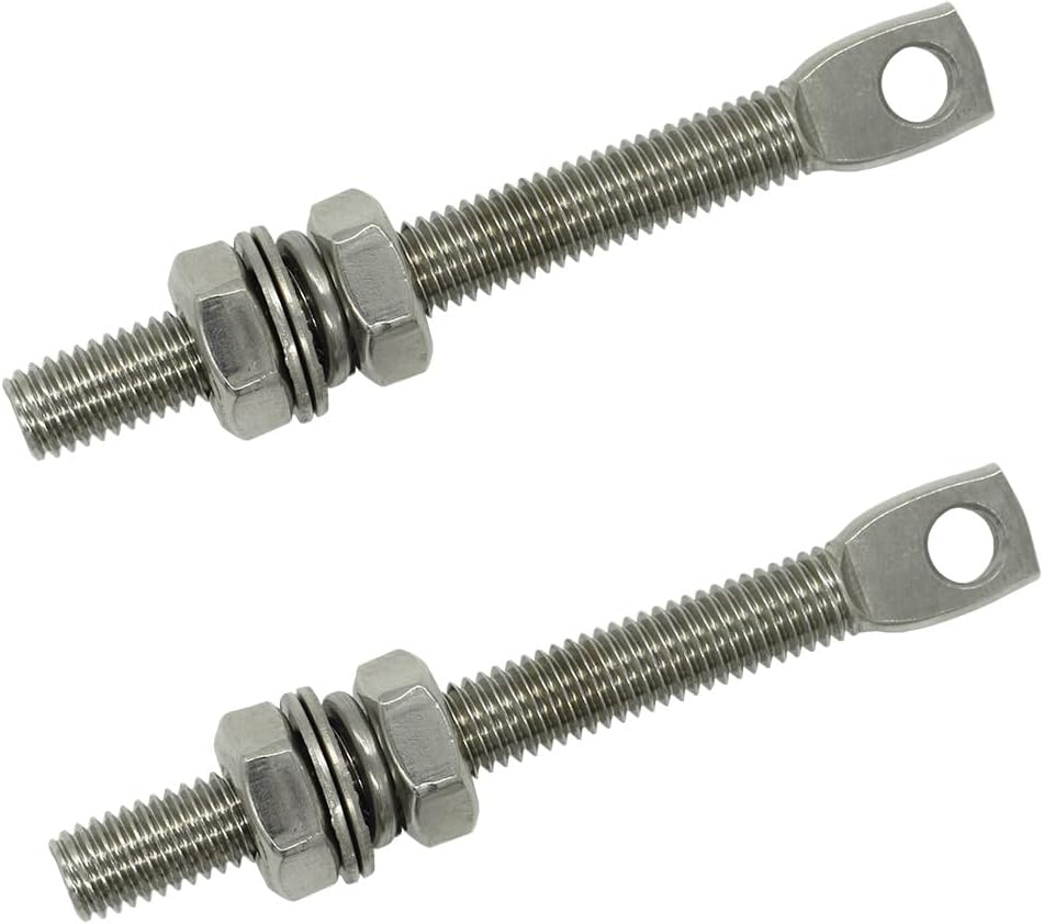 Automatic Gate Opener Tie Rod Chain Connection Hardware,Sliding Gate Roller Chain Bolt Tensioner Compatible with ANSI #40#41#428 (Flat, Standard)