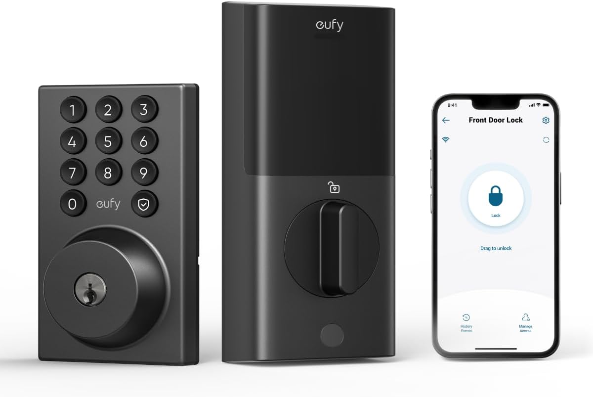 Smart Lock C30, Keyless Entry Door Lock, Built-in WiFi Keypad Deadbolt for Front Door, No Bridge Required, Easy