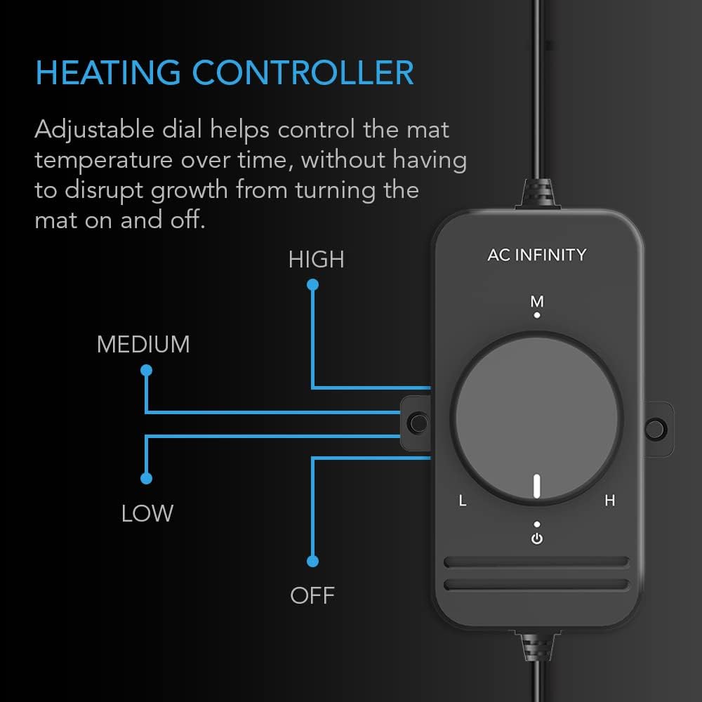 SUNCORE S3, Waterproof Seedling Mat with Heat Controller. | 10" x 20.75", UL & MET Certified Heating Pad