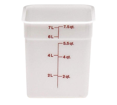 8SFSP148 White Poly 8 Qt Cam-Square Container