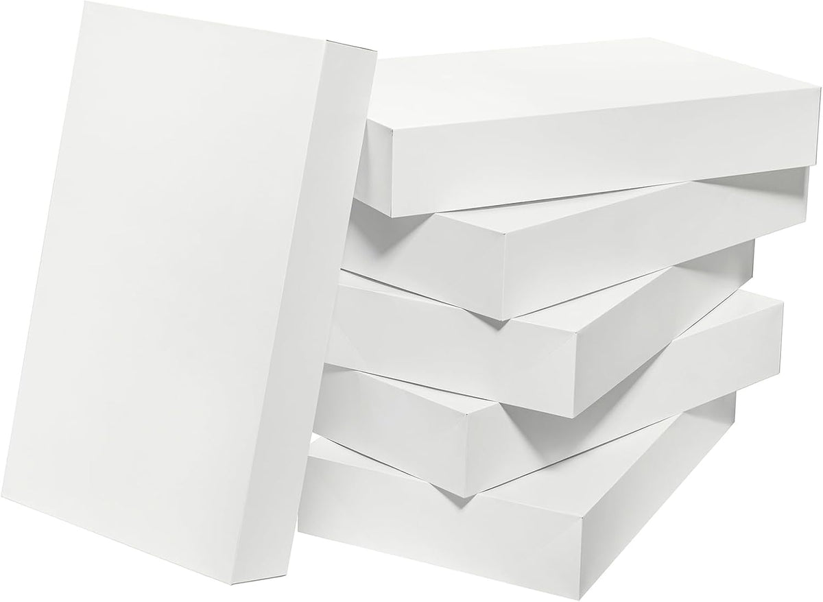 24x14x4 Extra Large Gift Boxes with Lids 6 Pack Deep Coat Robe Box