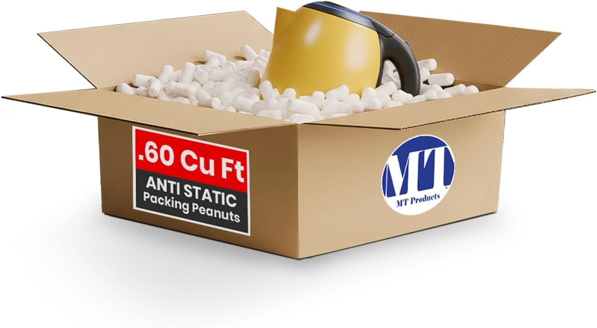 Off-White Packing Peanuts - Bulk Shipping Peanuts for Fragile Times (Approximately 0.60 Cubic Feet)