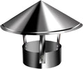 Chimney Rain Caps,Silver Chimney Cap - Anti Downdraft Roof Vent Cover, Bird Stopper Fireplace Screen, Tapered Flue