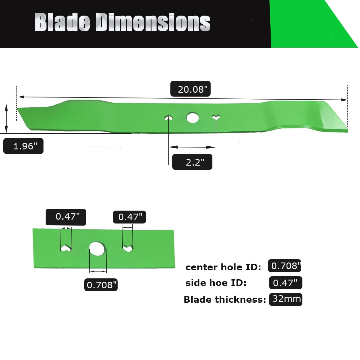 BeadChica ﻿Replacement Blade for Kobalt/Greenworks 21 inch Mower Blade,C3208101 MO40L4413, MO40L03, MO48L4422