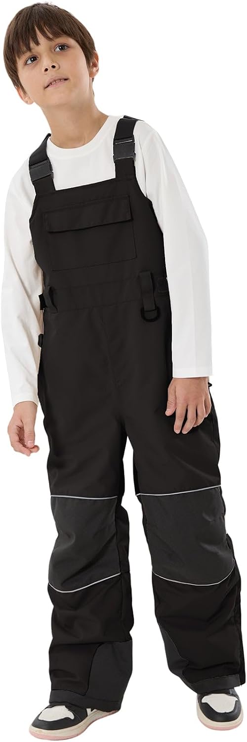 Kids Snow Bibs Boys Girls Ski Snowboard Pants (3-16Years) | Youth Insulated Winter Overalls,15K Waterproof,10K