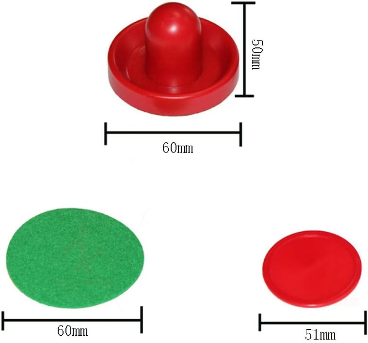 1 Set Mini Air Hockey Pushers and Air Hockey Pucks Great Goal Handles Pushers Goal Handles Paddles Replacement
