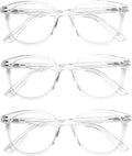3 Pack Reading Glasses Spring Hinge Stylish Readers Black/Tortoise for Men and Women