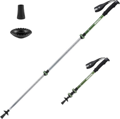 Collapsible Trekking Poles, Adjustable Lightweight Aluminum Hiking Poles, Shock Absorption with Wrist Straps for