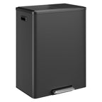 Dual Trash Can Stainless Steel Kitchen Recycling Bin Foot Pedal