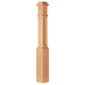 Box Newel Post 6.25" Raised Panel, Poplar