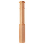 Box Newel Post 6.25" Raised Panel, Poplar