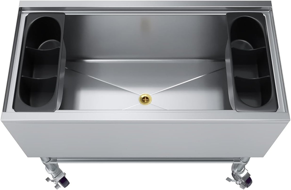 Mobile Ice Bin with Sliding Lid