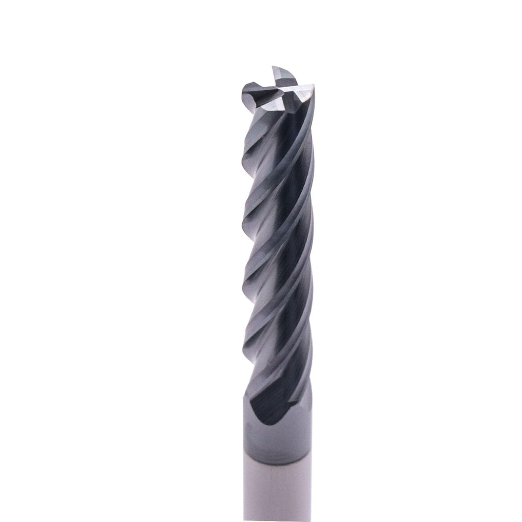 5/16" 4 Flute Solid Carbide Long Square End Mill, 4" OAL, AlTiN Coated