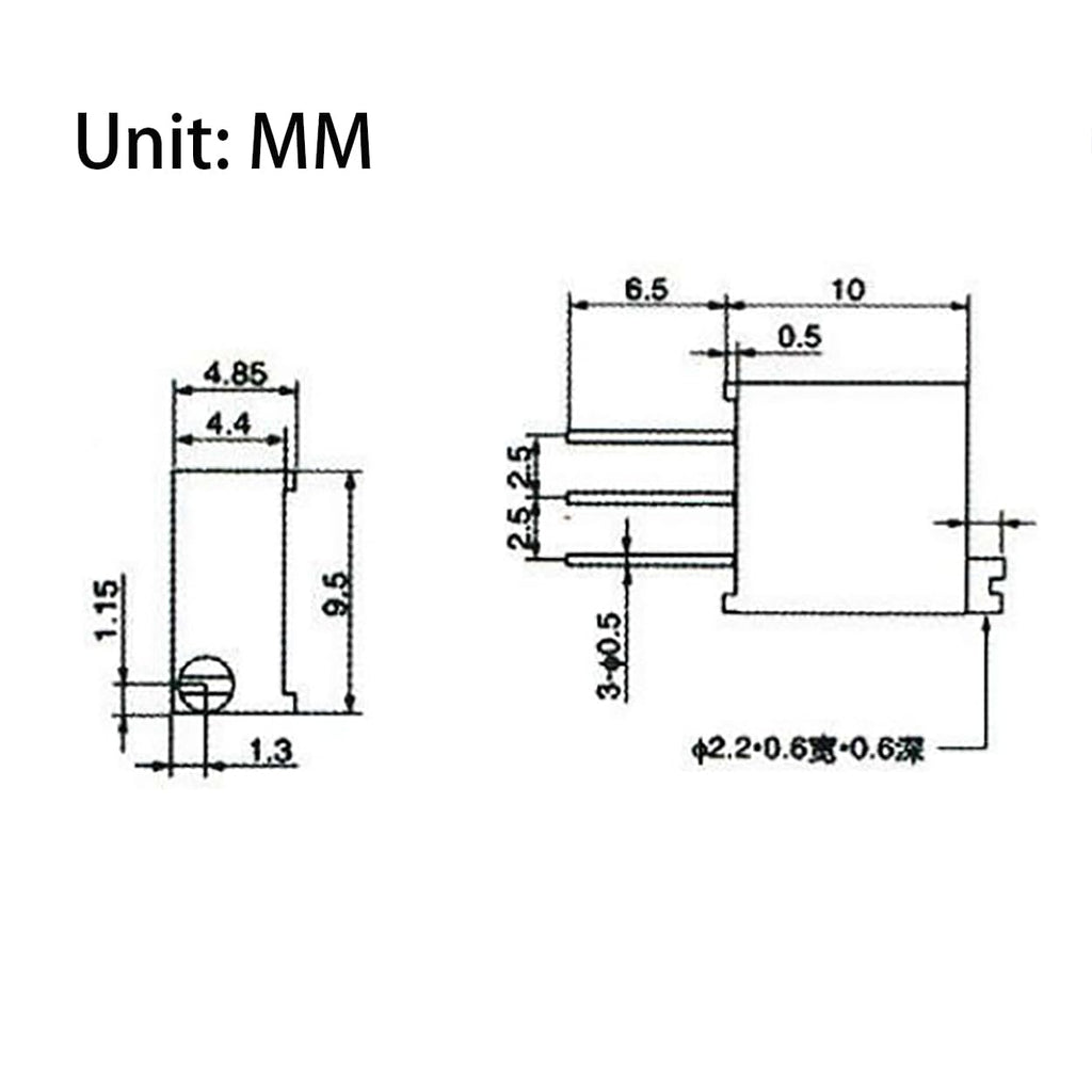 20PCS 3296W Trim Pot Trimmer Potentiometer 10K Ohm Multiturn Trimmer Potentiometer Variable Resistor High Precision Potentiometer 3296W Potentiometer, Blue