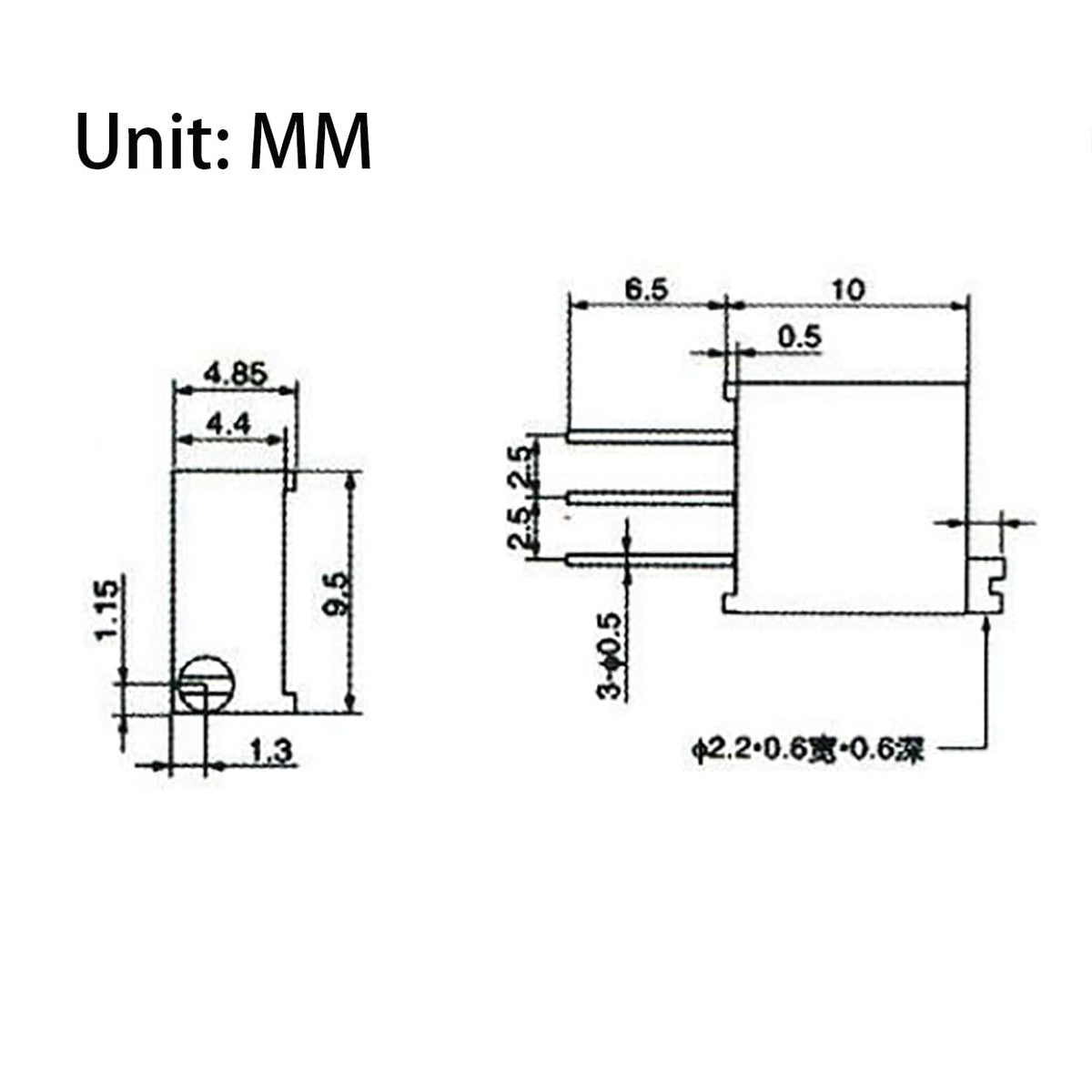 20PCS 3296W Trim Pot Trimmer Potentiometer 10K Ohm Multiturn Trimmer Potentiometer Variable Resistor High Precision Potentiometer 3296W Potentiometer, Blue