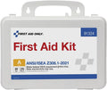 91324 ANSI A 2021 and OSHA Compliant First Aid Kit, 25-Person Emergency First Aid Kit for Business, Home, Car, and