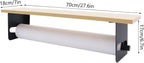 Wall Mount 24" Kraft Paper Roll Holder and Cutter, Paper Roller with Strip Cutter, Carbon Steel and Density Board