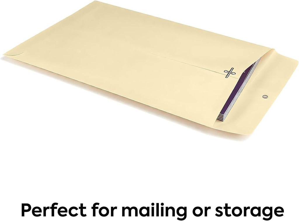6x9 Extra-Heavyweight Clasp Envelopes, Manila, 100/Box