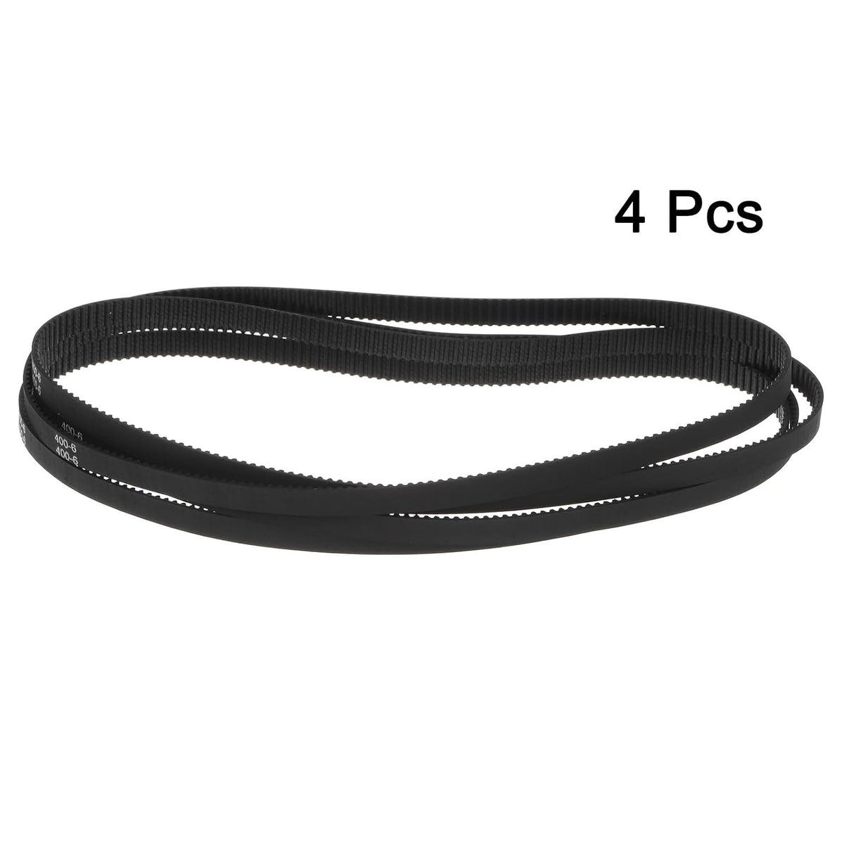 uxcell 4pcs 2GT Timing Belt Closed Loop Rubber Belts 400-2GT-6, 6mm Width x 400mm Length, 3D Printer Timing Belt
