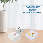 200 Pack 5x5x2'' Small Shipping Boxes, Cardboard Corrugated Mailers, White (M552-200-W)