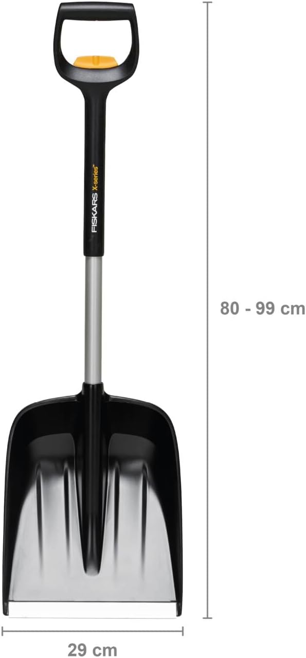 Auto Snow Shovel, X-series, Telescopic, Length: 79.5-98.7 cm, Aluminium/Steel/Plastic, Black/Silver, 1057187
