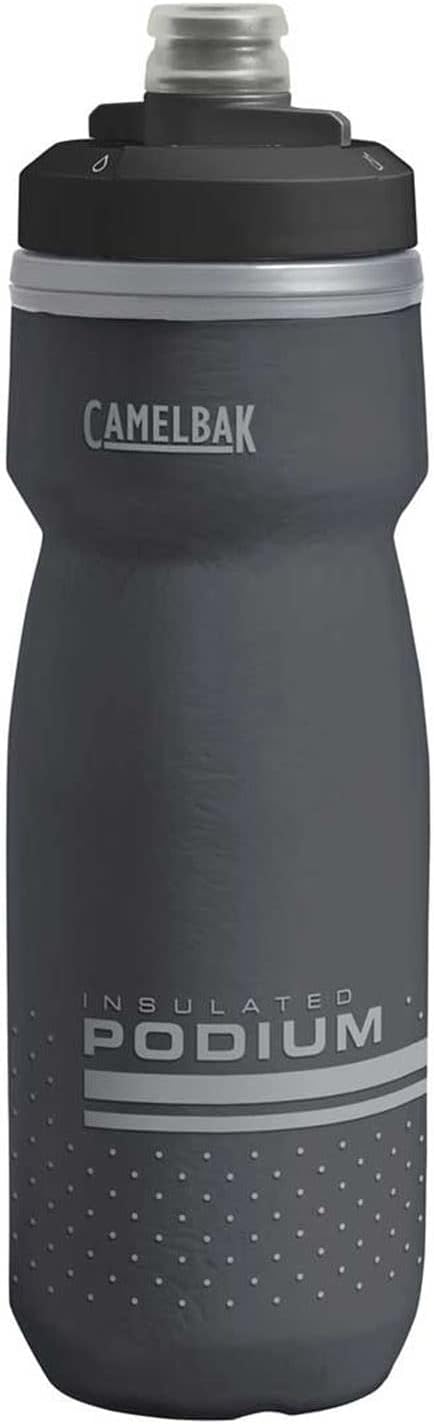 Podium Chill Insulated Bike Squeeze Water Bottle, Cold Retention for Cycling, 21oz, Black