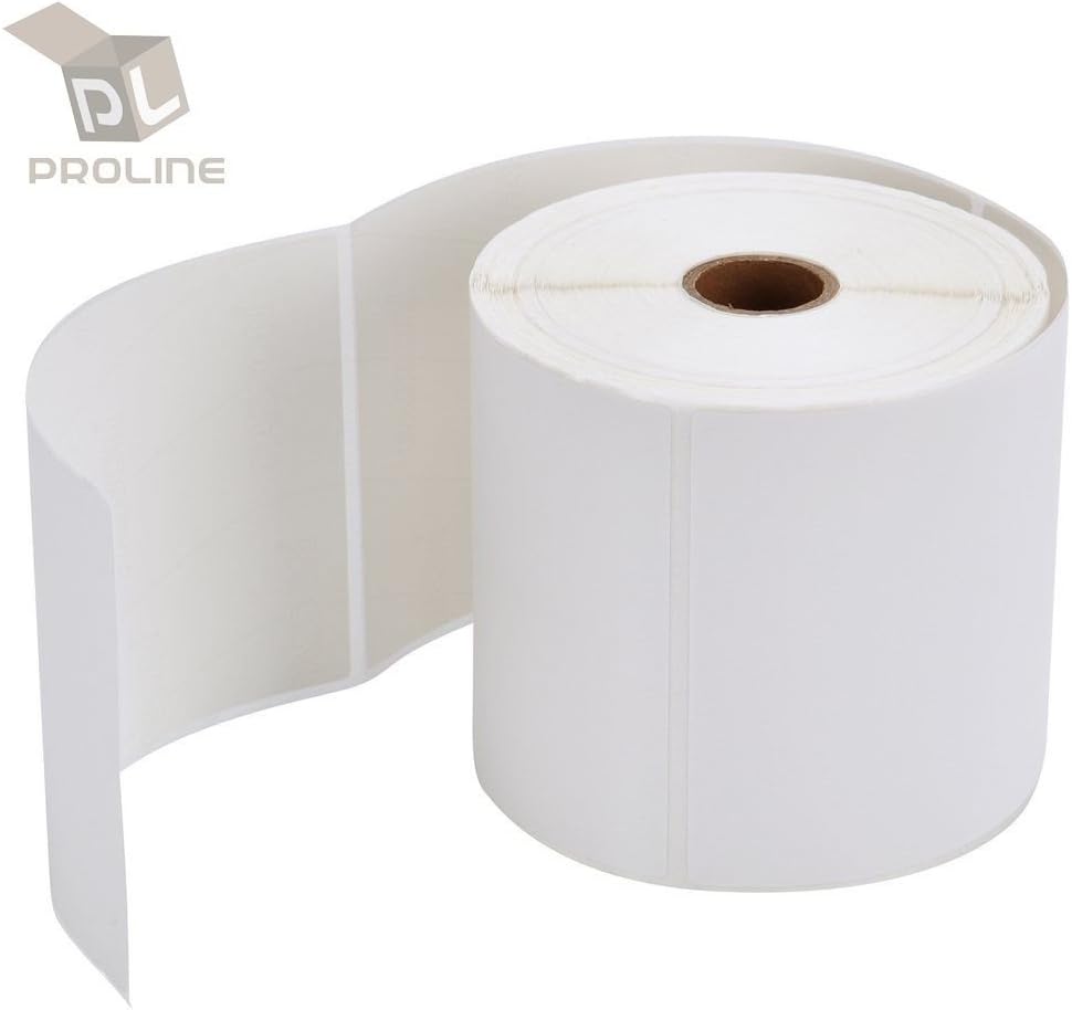 4 Rolls, 500 Labels Per Roll, 4'' x 6'' Direct Thermal Labels, 2000 Labels Total, 1" Core (4 Rolls)